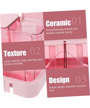 Zerodeko 1 Set Spice Jar Spices Condiment Jars Ceramic Space Kitchen Seasoning Jar Clamshell Container Square 24.3X9.4X9CM Pink - Buy Online on GoSupps.com