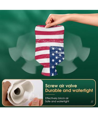 American Flag Hot Water Bottle - Pain Relief & Cramps - Rubber Bag for Hot/Cold Therapy & Foot Warmer - Buy Online on GoSupps.com