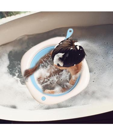 Huyath Wash Basin for Baby Foldable Sturdy Wash Tub Wash Basin - Lanyard Design Bathing Basin Wash Bowl for Daily Face Washing Hand Washing Blue - Buy Online on GoSupps.com