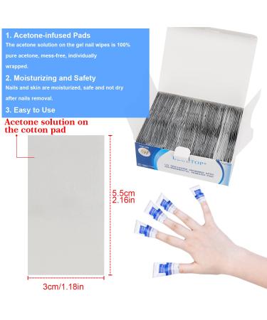 Gel Polish Remover Wipes 200PCS - Nail Cleaner Pads for Acrylic & Gel Nails | Nail Soak Off Wraps for Salon & Home Use - Buy Online on GoSupps.com
