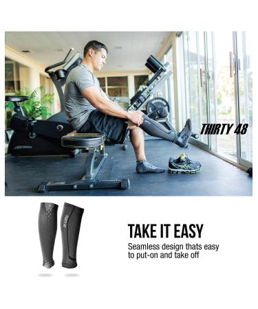 Thirty48 Graduated Calf Compression Sleeves 15-20 & 20-30 mmHg | Fast Recovery & Muscle Oxygenation | Medium Size Fluorescent Pink 1 Pair - Buy Online on GoSupps.com