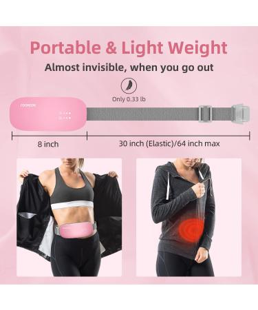 COOKCOK Menstrual Heating Pad - Portable, Cordless, Electric Relief for Cramps & Period Pain - 3 Heat Levels & Massage Modes - Pink - Buy Online on GoSupps.com