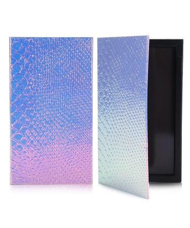 Magnetic Make-Up Palette with Mirror | Empty Storage Box & 20 Metal Stickers - Holographic Mermaid Style - Buy Online on GoSupps.com