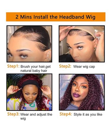 G&T Blonde Curly Headband Wig for Black Women | Heat-Resistant Wet & Wavy Synthetic Wig 1B30 - Buy Online on GoSupps.com