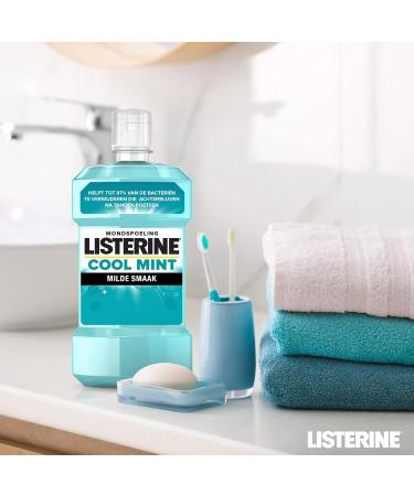  Listerine Listerine Cool Mint Mild Taste alcohol-free mouthwash with essential oils helps eliminate bacteria and ensures long-lasting fresh breath 6 x 500 ml - Buy Online on GoSupps.com