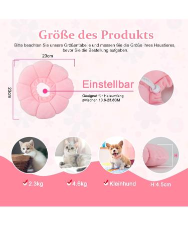 Hylyun Adjustable Soft Sunflower Neck Rope Cat Collar - Post-Surgery Recovery for Cats & Small Dogs - PM Pink - Buy Online on GoSupps.com
