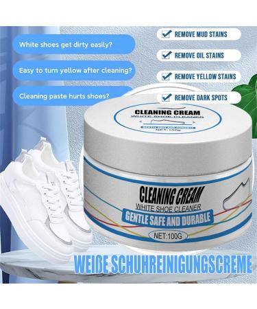 Shinerme Shoe Cleaner White Shoe Cleaning Cream Exetucation Shoe Cleaner White Trainer Cleaner Shoe Whitener for Trainers Multi-functional Cleaning and Stain Removal Cream (1SET) - Buy Online on GoSupps.com