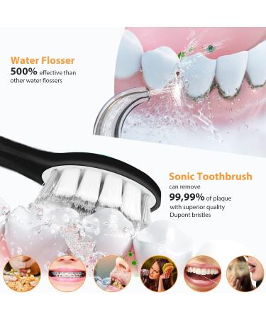 Cordless Water Flosser & Electric Toothbrush Combo for Whiter Teeth and Healthier Gums - Ideal for Oral Braces - Buy Online on GoSupps.com