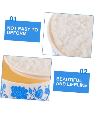 TOYANDONA Simulated Rice Toy Models Food Simulation Cooked Rice Fake Steamed Rice Model Plastic Decor Artificial Rice Decorative Steamed Rice Photo Prop Pvc Ornaments Big Bowl 12.50X12.50X8.50CM 1 - Buy Online on GoSupps.com