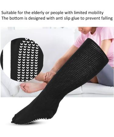 Natudeco Extra Wide Black Diabetic Socks - 1 Pair | Hospital Bariatric, High Elasticity, Anti-Slip, Soft Cotton | Ideal for Swollen Feet - Buy Online on GoSupps.com