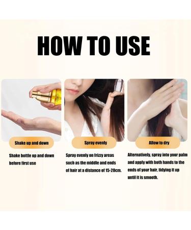 Hair Oil Spray for Dry and Frizzy Hair Moisturizing & Strengthening Silky Hair Oil Spray Protein Hair Repair Leave-In Conditioning Essential Oil Spray (1pcs) - Buy Online on GoSupps.com
