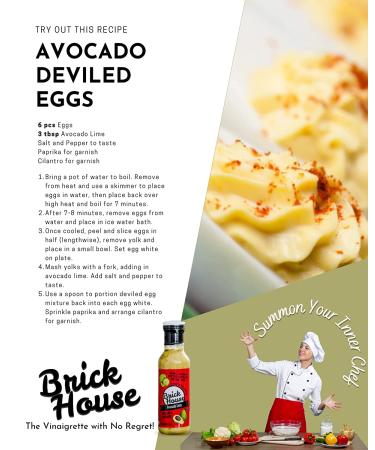 Brick House Vinaigrettes Avocado Lime Vegan Salad Dressing & Marinade - Keto/Paleo Friendly, Gluten-Free, Dairy-Free - 12oz - Buy Online on GoSupps.com