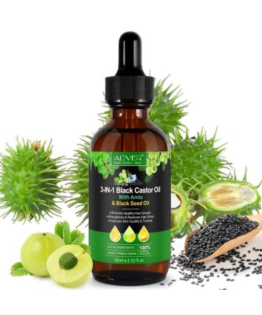 3-in-1 Jamaican Black Castor Oil with Amla & Black Seed - Multi-Tasking Oil for Hair Growth & Nourishment - Buy Online on GoSupps.com