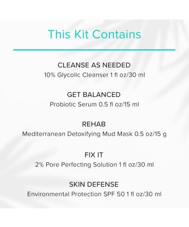 ClarityRx Clear Today Gone Tomorrow Skincare Kit 5-Piece Plant-Based Set for Acne-Prone Skin - Buy Online on GoSupps.com