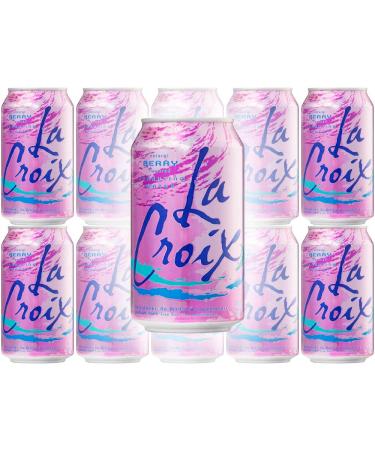 La Croix Berry Naturally Essenced Flavored Sparkling Water, 12 oz Can (Pack of 10, Total of 120 Oz)