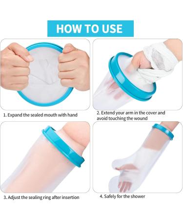 Kesntto Waterproof Hand Cast Cover Bath Shower Arm Cast Cover PVC Waterproof Full Protective Cover Adult Arm Cast Cover for Shower - Buy Online on GoSupps.com