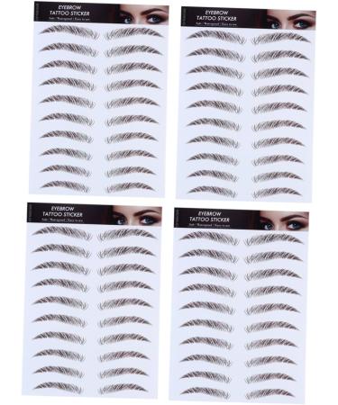 FOMIYES 12 Pcs Eyebrow Stickers 4d Eyebrow Tattoos Brown Eyebrows Stick on Eyebrow Tool 6d Makeup Tools Hair - Buy Online on GoSupps.com