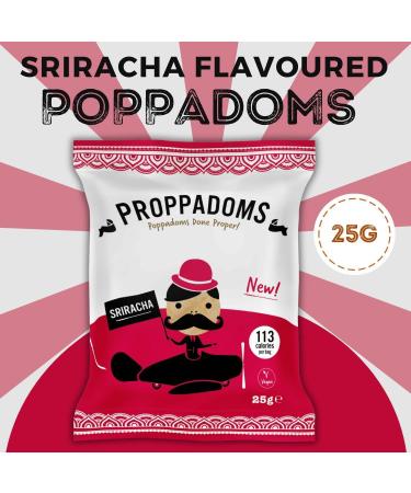 Proppadom Wafers Pick N Mix - Choose From 3+ Flavours | Garlic & Red Chilli Jalapeno Sriracha Original | Gift Set for Wafer Lovers Pack of 3 X 25g 25 g (Pack of 3) - Buy Online on GoSupps.com