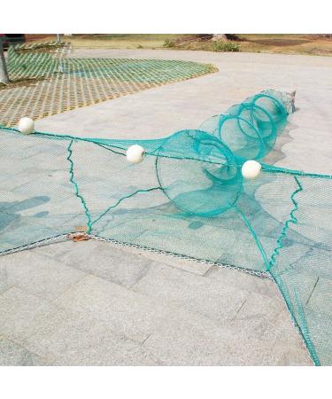 Lawaia Crawfish Trap Fish Trap Fishing Net Collapsible Crab Trap/Portable Minnow Trap Folded Cast Net with Float and Chain for Shrimp,Lobster,Crab 3m/9.8FT