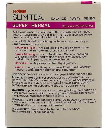 Hobe Labs Ultra Slim Tea Super Herbal - 24 Tea Bags - Buy Online on GoSupps.com