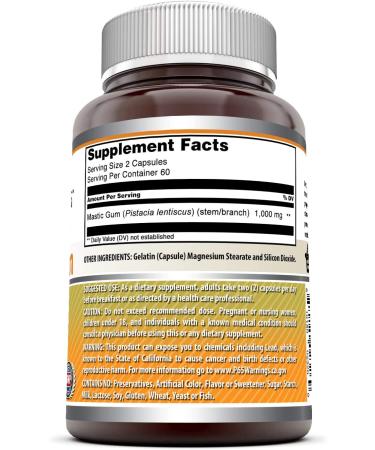 Buy Amazing Nutrition Mastic Gum 500 mg - 120 Capsules for Digestive Health & Wellness - Buy Online on GoSupps.com