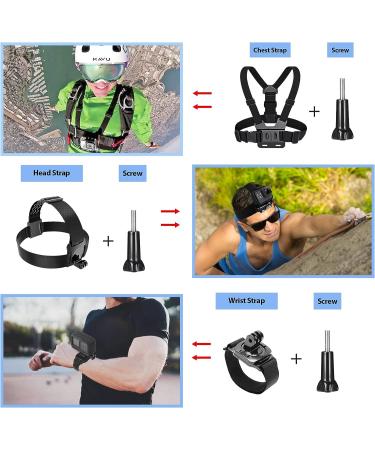 HONGDAK 63-in-1 Action Camera Accessories Kit for GoPro Hero 11/10/9 Black - Waterproof Housing, Silicone Case, Arm Strap, Mounts & More - Buy Online on GoSupps.com