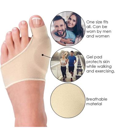 Bunion Corrector Sleeve with EuroNatural Gel - Orthopedic Toe Straightener and Metatarsal Pad for Bunion Relief, Hammertoe, Hallux Valgus - Small Size - Buy Online on GoSupps.com
