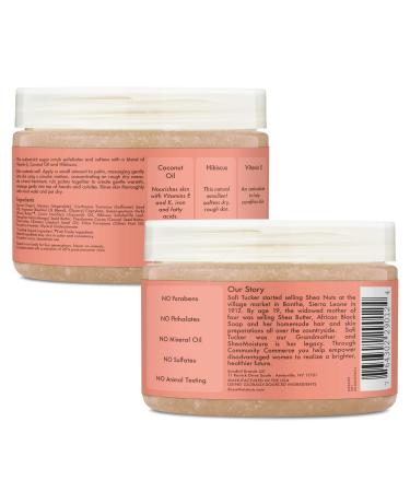 Shea Moisture Coconut & Hibiscus Hand & Body Scrub - Gluten Free, 12 oz (2 Jars) - Restores Radiant Glow - Buy Online on GoSupps.com