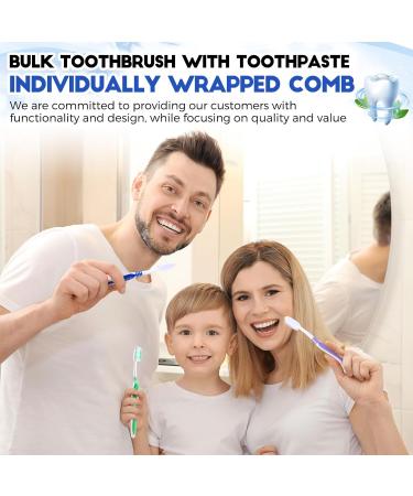 50 Pack Disposable Travel Toothbrushes with Toothpaste & Comb - Ideal for Hotels Nursing Homes and Charities - Buy Online on GoSupps.com