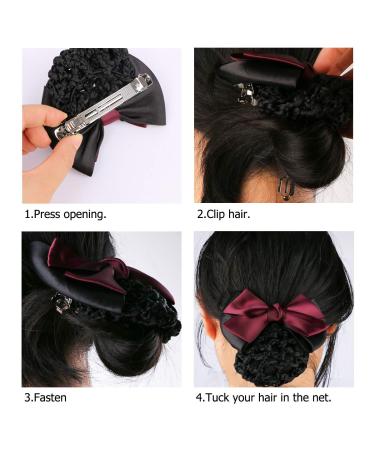 Driew Women's Hair Snoods with Bow - 6 pcs Hair Net Set | Stylish & Functional Hair Accessories - Buy Online on GoSupps.com