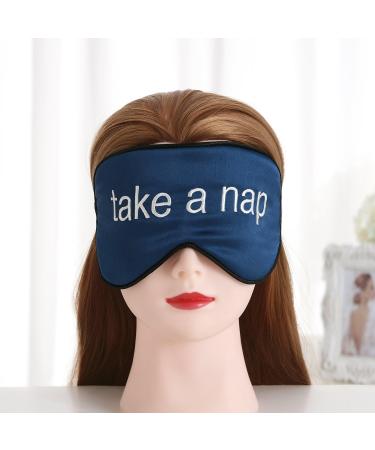 100% Silk Sleep Mask with Adjustable Strap - Comfortable & Soft Eye Mask for Ultimate Sleep Aid | Blindford Navy Blue Pattern - Buy Online on GoSupps.com