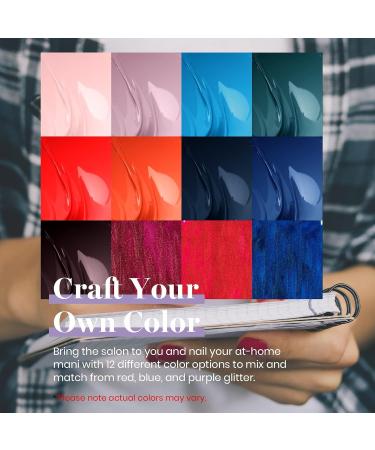 Beetles 12 Pcs Gel Nail Polish Set in Flannel & Fleece Nude Pink Burgundy Red Glitter - Christmas Nail Art Kit with Orange, Dark Blue, Green Colors - Buy Online on GoSupps.com