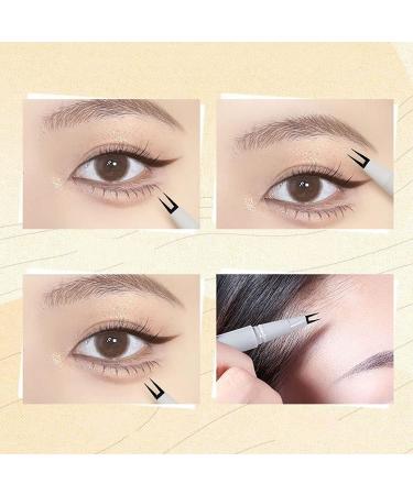 Double Tip Lower Eyelash Pencil Waterproof Long Lasting Liquid Eyeliner Pen Super Slim Eye Liner (3pcs Brown) - Buy Online on GoSupps.com