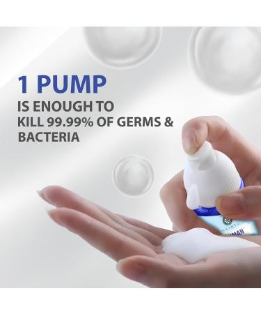 MEINTU Human Colloidal Silver Foaming Hand Soap - 75 PPM - Eliminates 99.99% of Germs Unscented Sulfate-Free 2.7oz Pump Bottle for All Skin Types - International Shipping Available - Buy Online on GoSupps.com