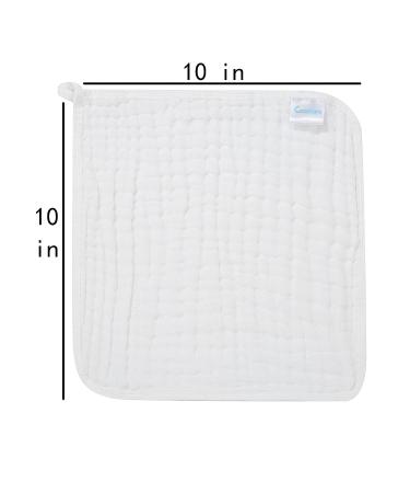 CottCare Natural Purified Muslin Cotton Baby Washcloths 5 Pack - Soft & Absorbent Baby Wipes for Sensitive Skin - 10x10 inches - Buy Online on GoSupps.com
