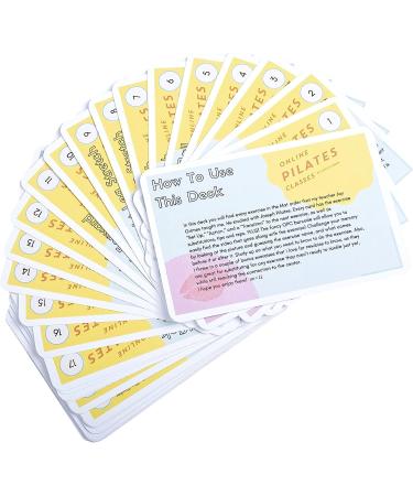 Online Pilates Mat Deck with 42 All-Levels Fitness Flash Cards | Home Gym Exercise Set with Video Tutorials for No-Equipment Workouts - Buy Online on GoSupps.com