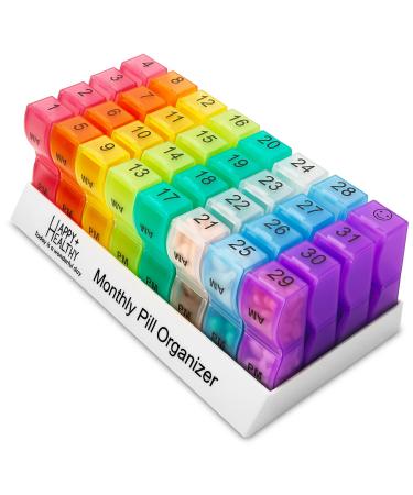MEDca tablet organizer with 32 compartments for taking tablets twice a day pill dispenser