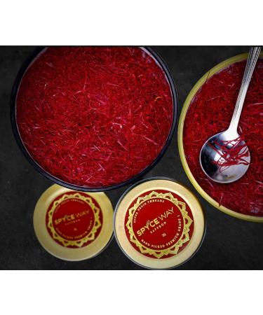 Spyce Way Super Negin Saffron 2g - Grade A+ Deep Red Saffron Threads for Cooking, Tea, Paella, Rice, Desserts - Pure & All-Natural - Buy Online on GoSupps.com