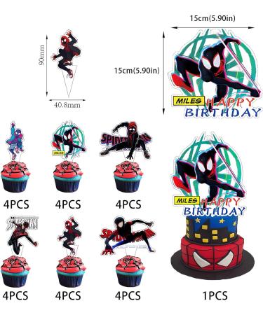 25Pcs Cake Toppers for Spiderman Spiders Birthday Party Supplies Spiders Theme Party Cupcake Decorations (F) - Buy Online on GoSupps.com
