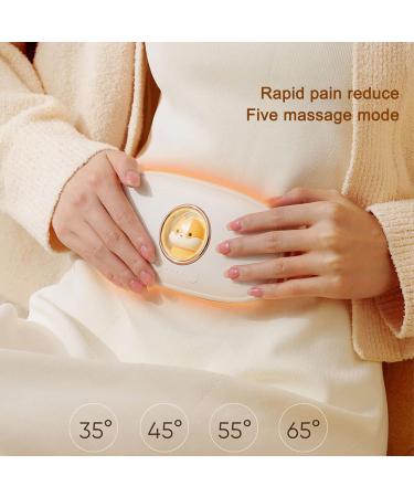 Heating Pillows for Menstruation Relief | 4 Heat Levels & Vibration Massage | Back Pain & Abdominal Girdle - White - Buy Online on GoSupps.com