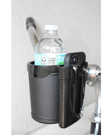 Bike Cup Holder with Cell Phone and Key Holder Combo for Beach Cruiser and Commuter Bikes - Black - Buy Online on GoSupps.com