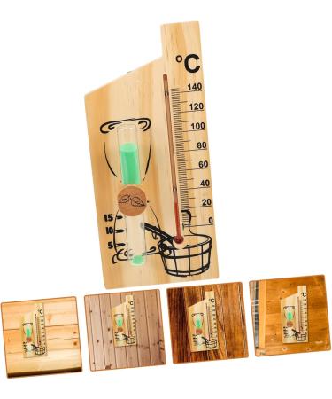 Yardenfun 5-St Sauna Timer Desk Attachment - 15-Minute Hourglass with Wooden Glass Stones | Perfect Sauna Backrest Reminder | 25.5x15cm | Buy Now! - Buy Online on GoSupps.com