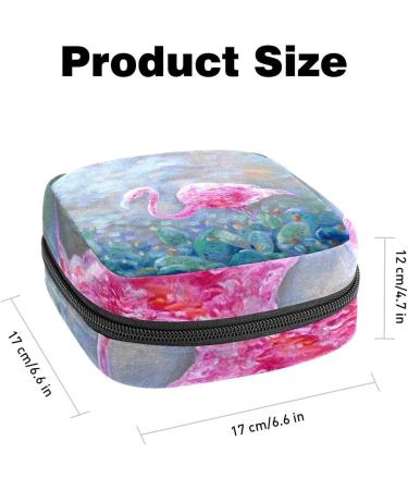 GIAPB Period Bag | Sanitary Napkin Storage Pouch | Travel Makeup Bag | Animal Flamingo Art Color788 - Buy Online on GoSupps.com