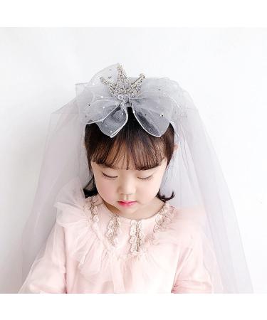 Amosfun Children's White Wedding Veil - Short Bride Veil Hair Accessories for Girls Perfect for Costumes & Photo Props - Buy Online on GoSupps.com