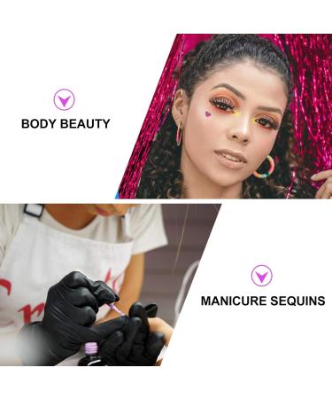 Frcolor Nail Art Kit - Colorful Heart Glitter Flakes & Paillette Foil for DIY Nail Decoration | International Shipping - Buy Online on GoSupps.com