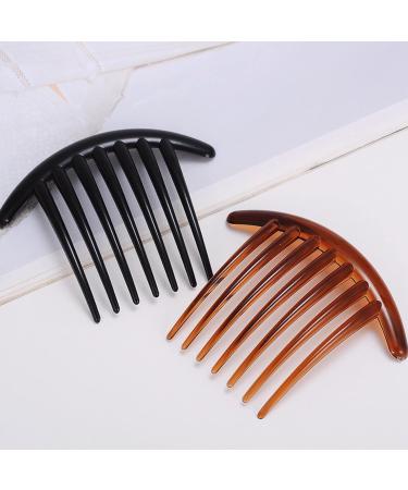 French Hair Clipped Combs - 4-Piece Acrylic Side Hair Jewelry for Women - Perfect for Stylish Updos - Buy Online on GoSupps.com