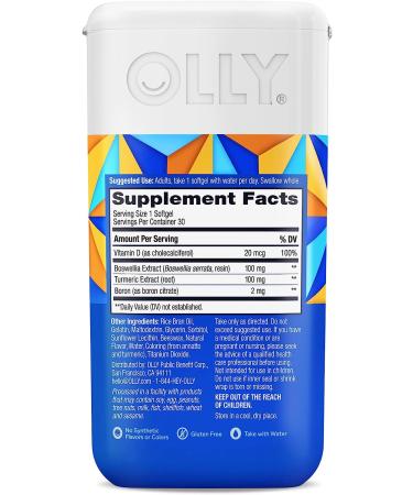 OLLY Ultra Strength Joint and Bone Support Softgels - Tumeric & Vitamin D - 30ct - Buy Online on GoSupps.com