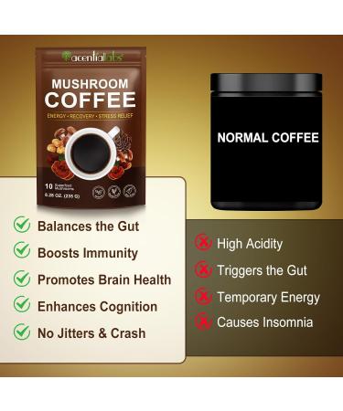 WLCTJIAYOU Mushroom Coffee Powder 10 Superfood Mushrooms Blend for Energy Recovery & Focus 39 Servings - 8.28 OZ - Buy Online on GoSupps.com