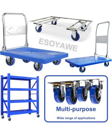 Threaded Shaft Swivel Castors Ball Castors 4 Inch 5 Inch Replacement Casters for Carts Furniture DIY Workben Set of 4 Moving Silent Shock Absorption Rubber Caster(Fixed+Swivel 100mm/4in) 100mm/4in Fixed+swivel - Buy Online on GoSupps.com