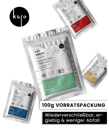 Premium Bio-Matcha Tea from Japan | Hand-Picked Kuro Matcha Green Tea Powder - 100g Eco-Friendly Bag - Buy Online on GoSupps.com